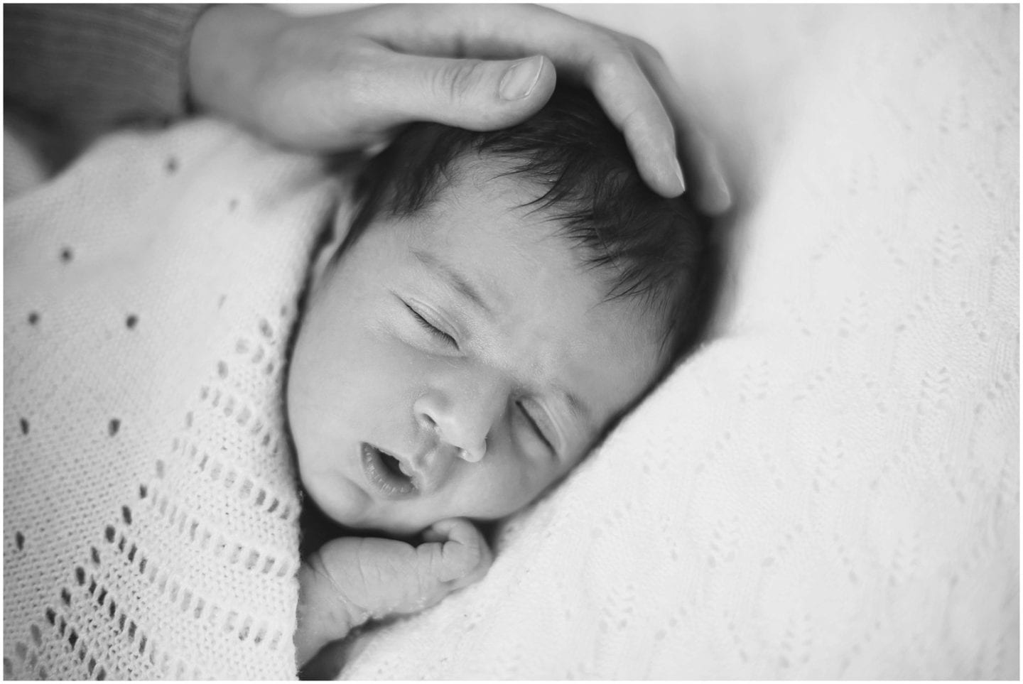 classic portrait of newborn sleeping