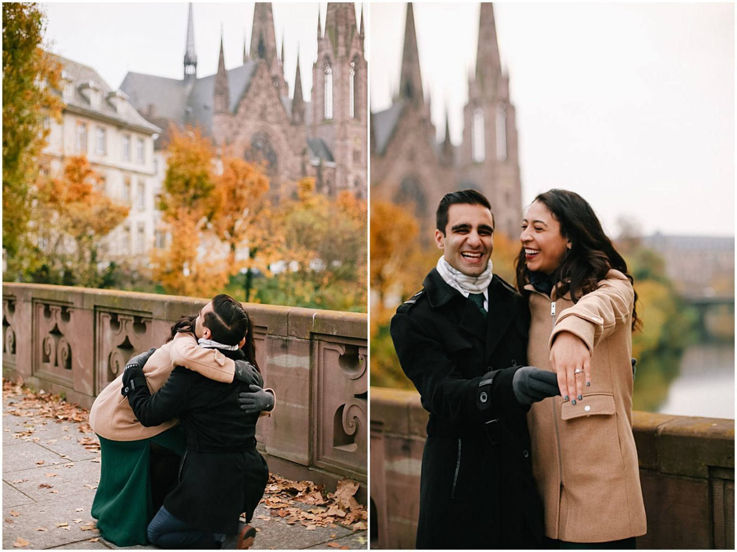 surprise engagement proposal in Strasbourg France with photographer Helena Woods