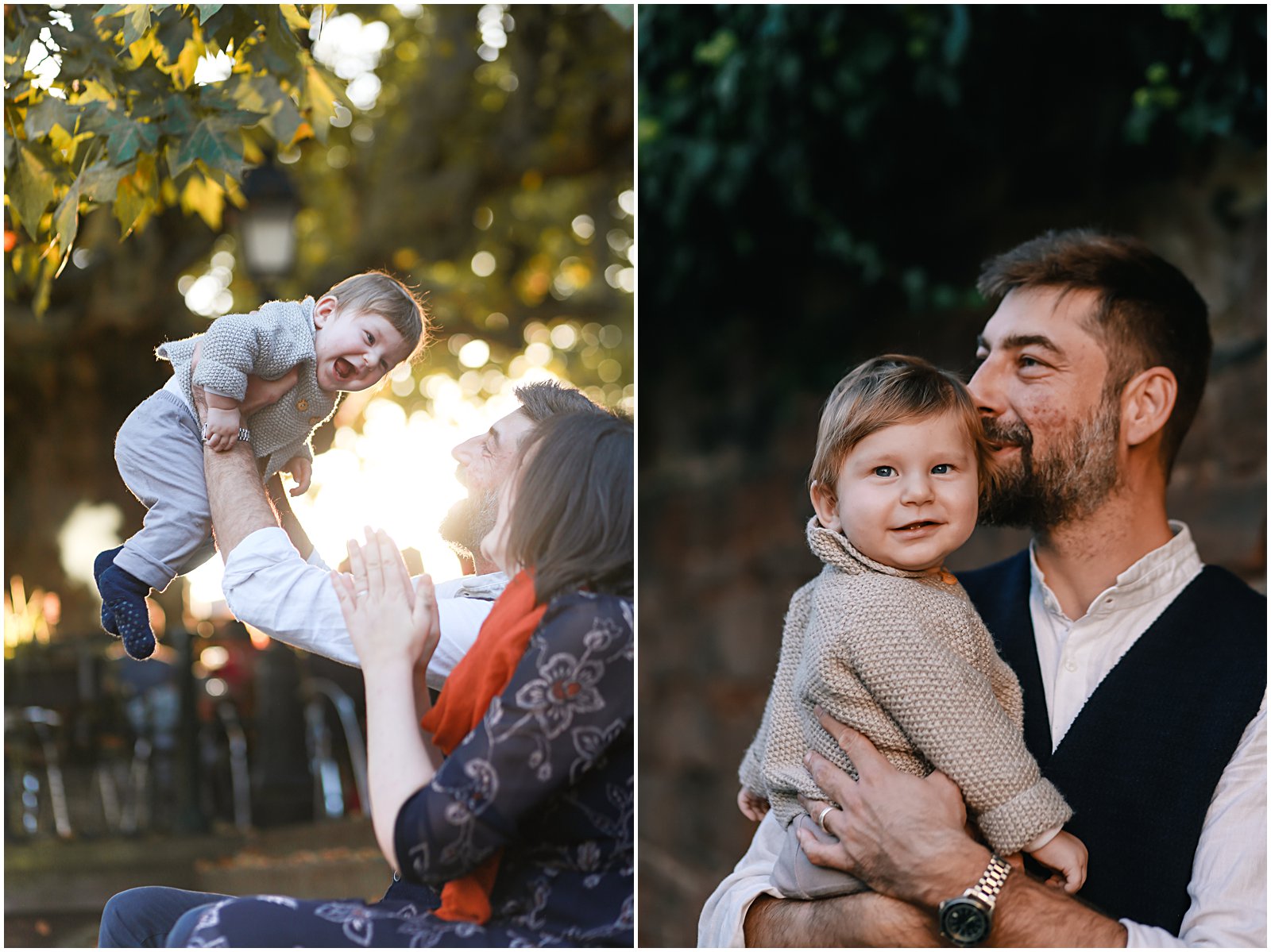 outdoor family photos with baby