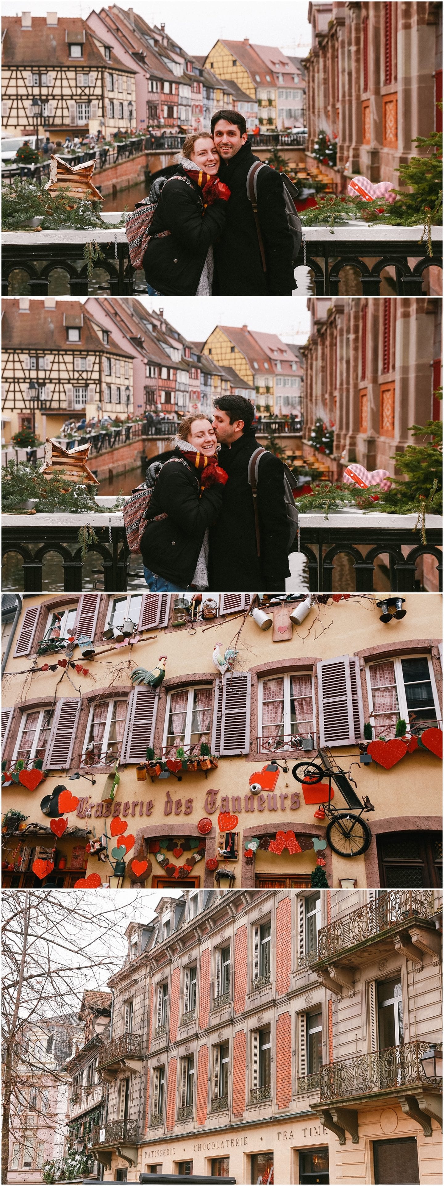 american expat couple celebrating Christmas in Alsace France