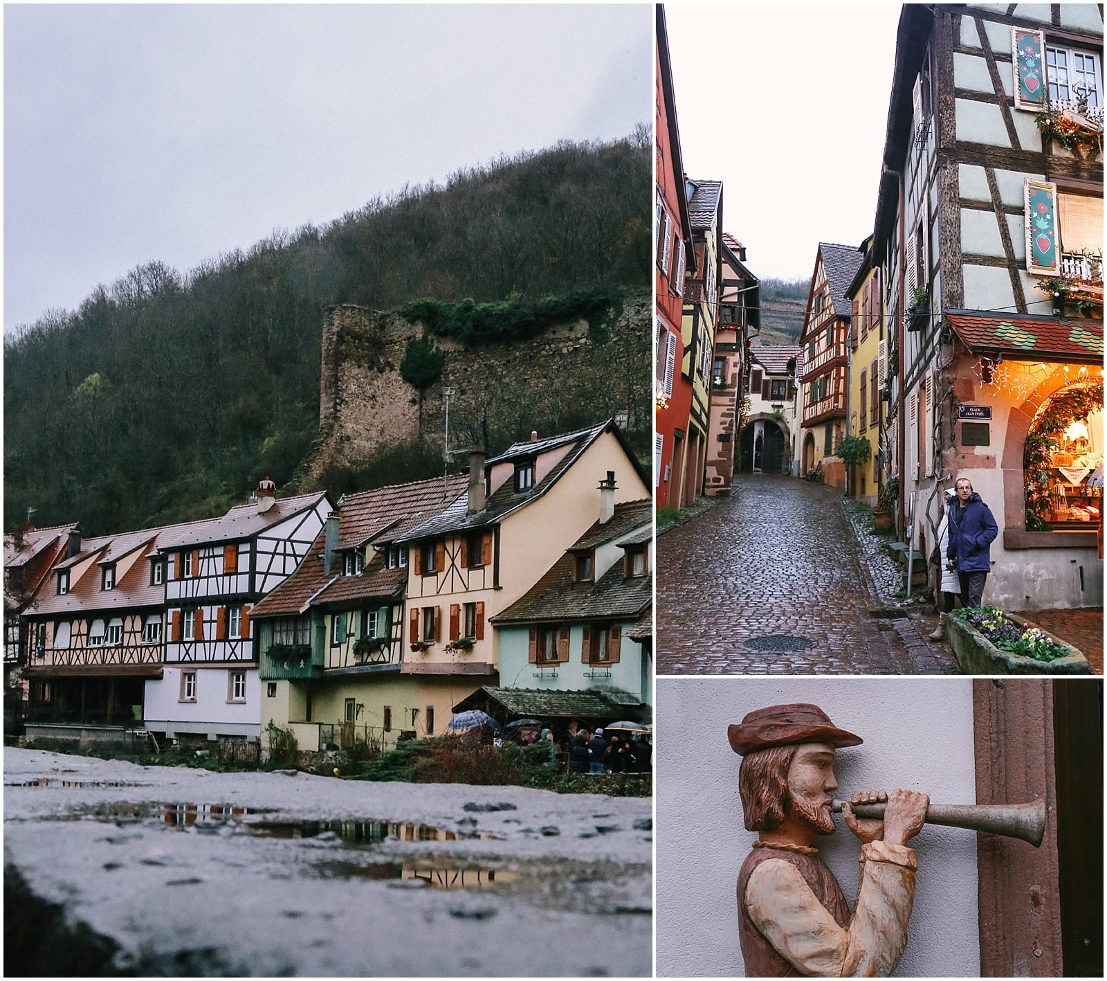 Christmas in Alsace France, French countryside villages of Ribeauville Riquewehr Kaysersberg