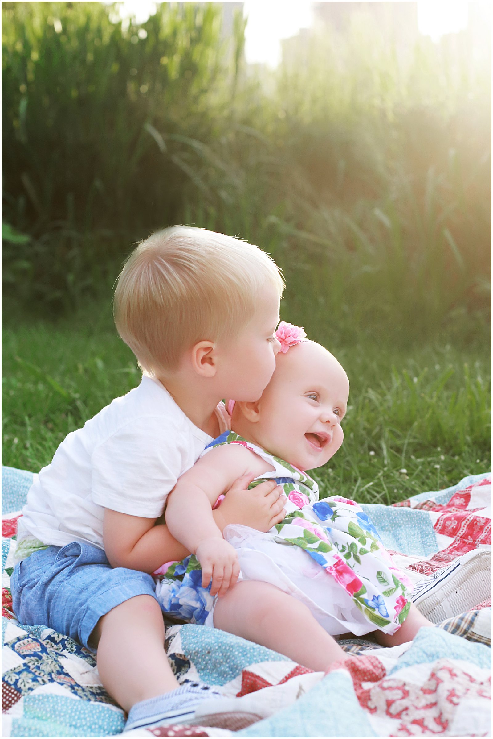 siblings photographed by childrens family photographer Helena Woods in New York NYC