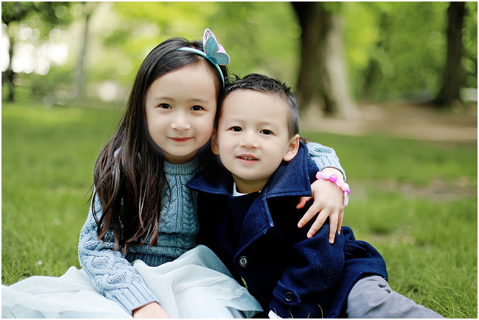 siblings photographed by childrens family photographer Helena Woods in New York NYC