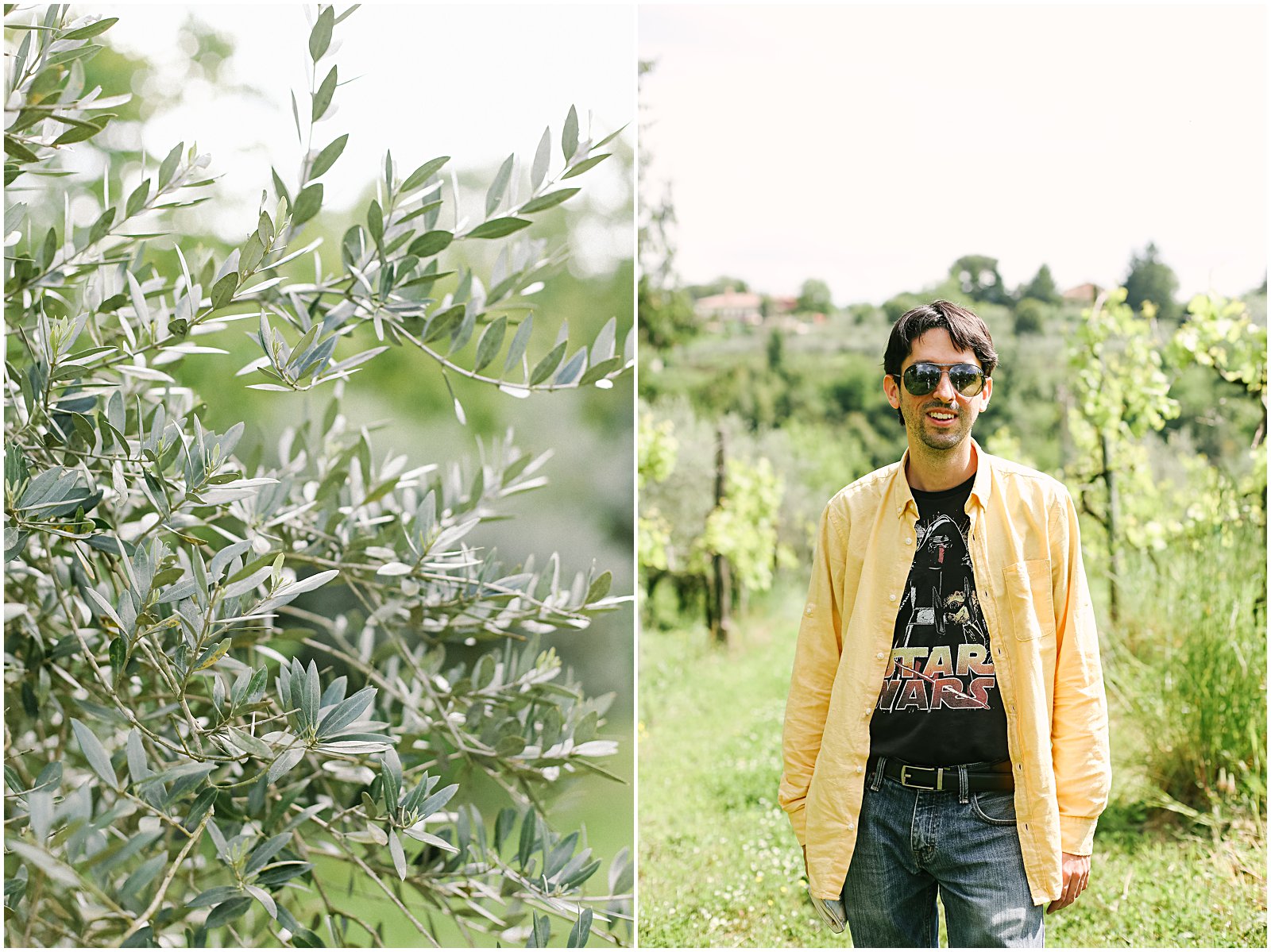 plants and portrait in vineyard of Zagarolo Italy