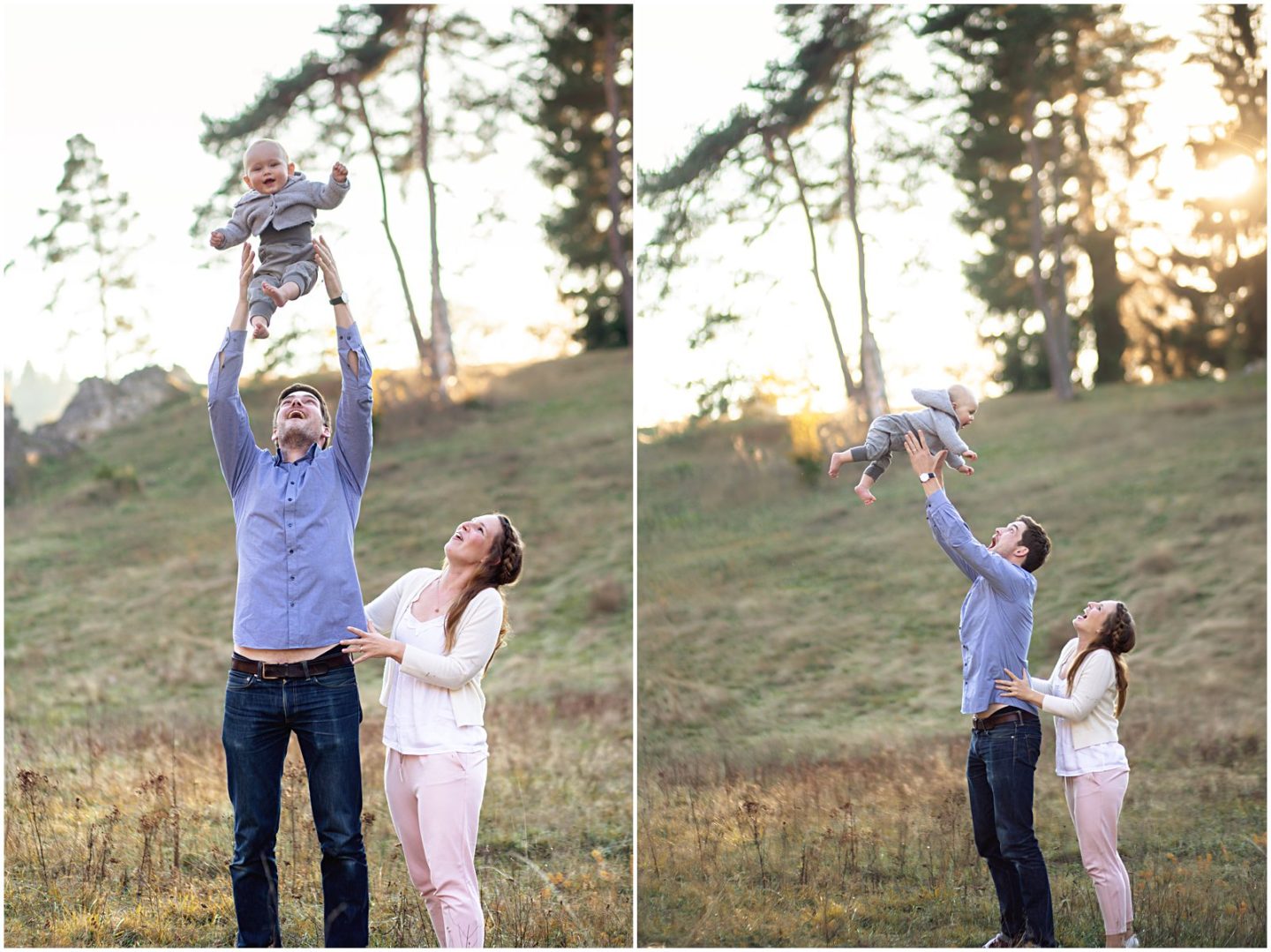 dad and mom throwing baby in air laughing connecticut photographer