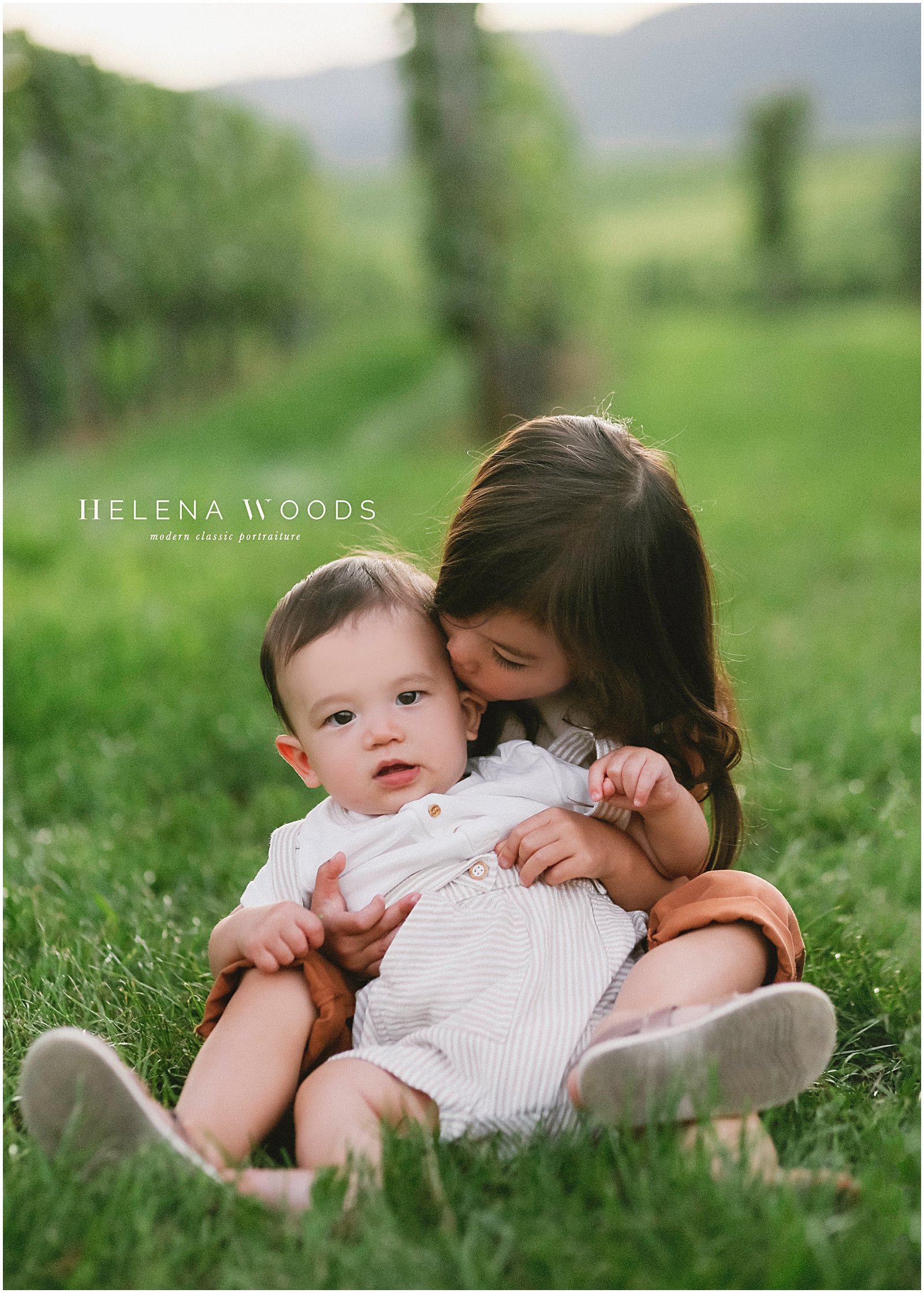 kids smiling with siblings photographed by Helena Woods family photographer