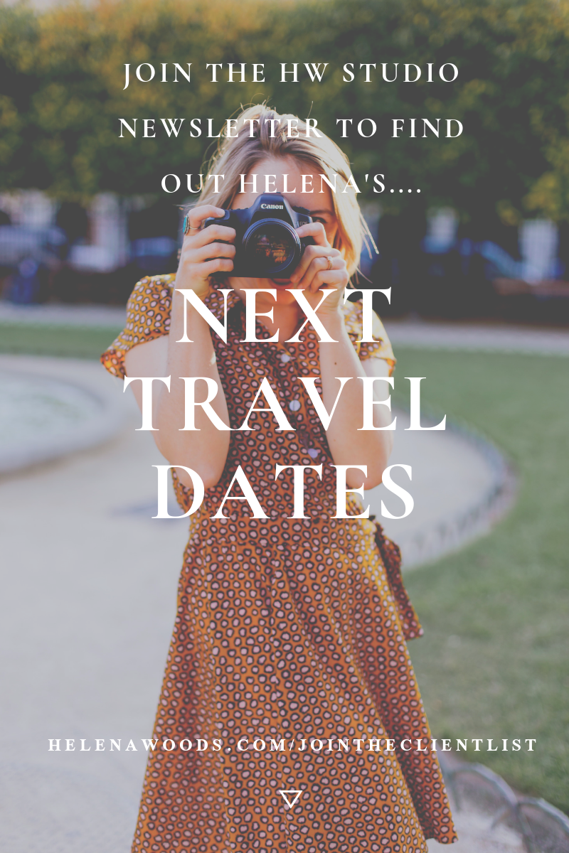 Helena Woods Photographer Travel Dates