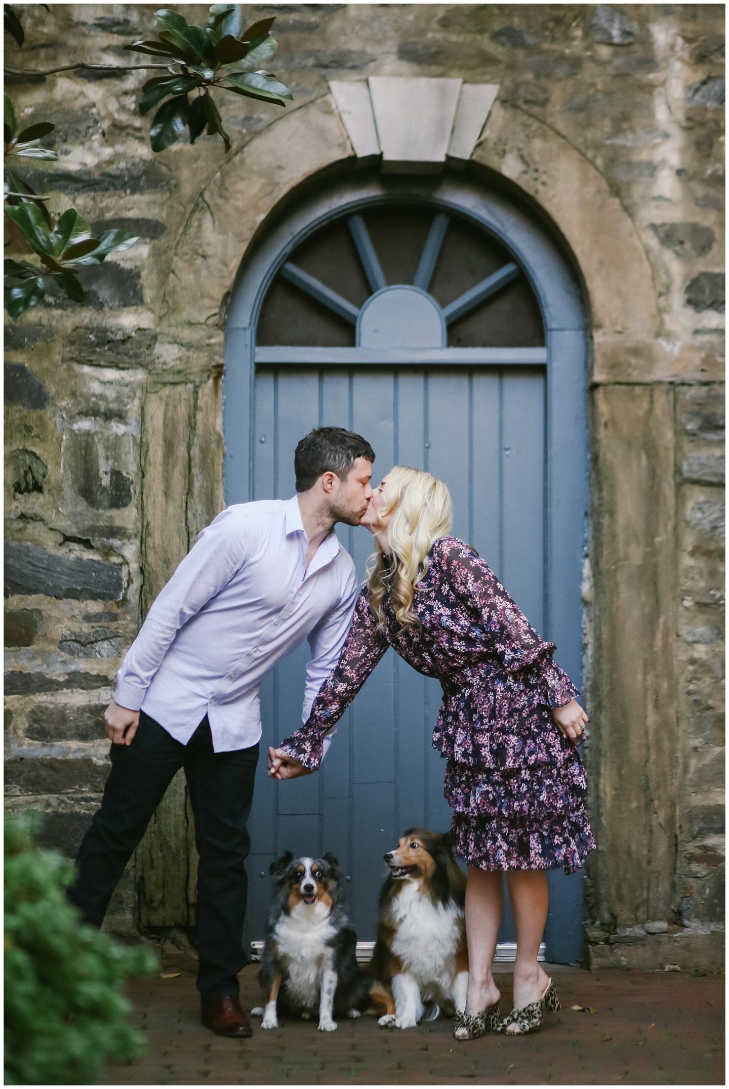 engagement photo session at the Carlyle House with Old Town Alexandria family photographer Helena Woods