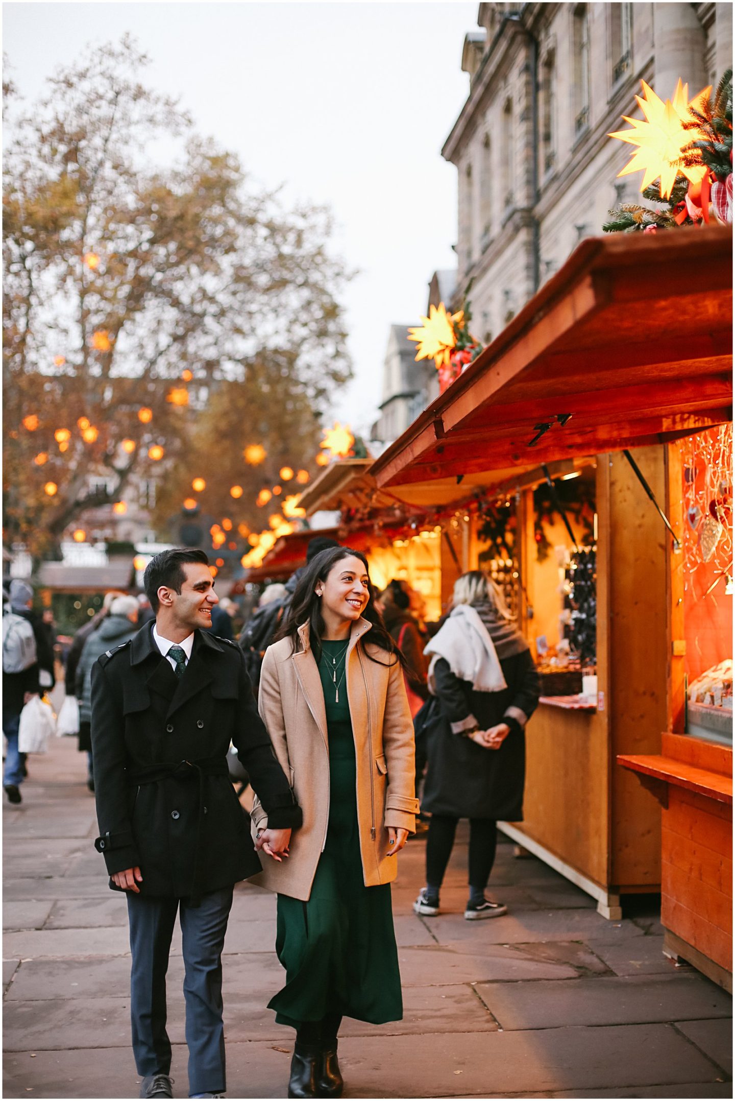Strasbourg Christmas Market engagement photos with Alsace Photographer Helena Woods