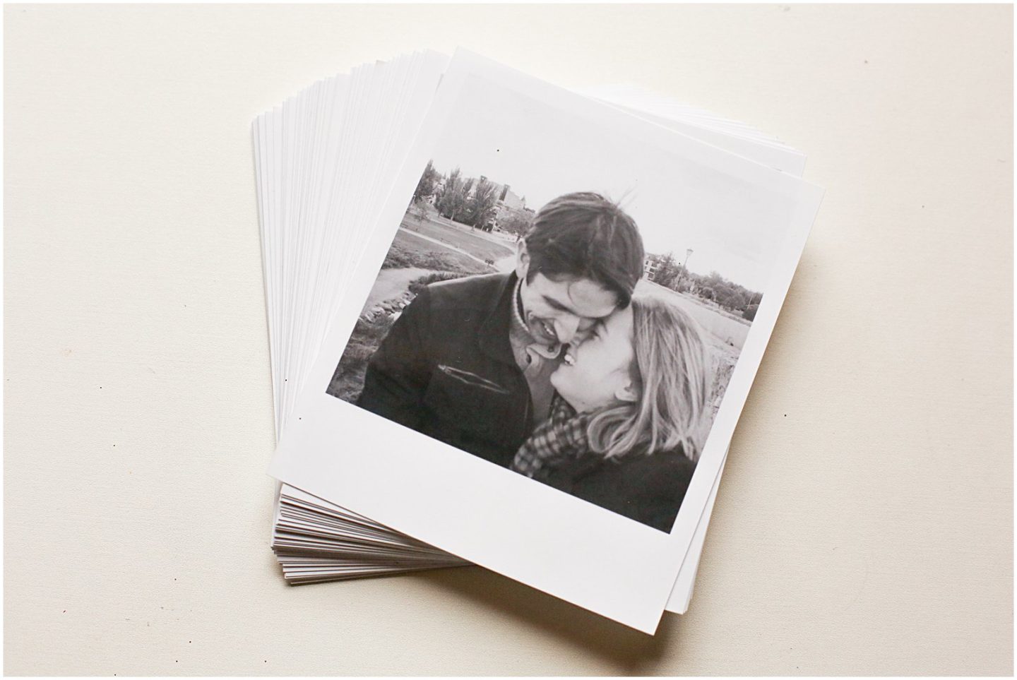couple kissing in polaroid photography from LALALAB